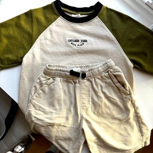 Zara embroidered shorts plush set